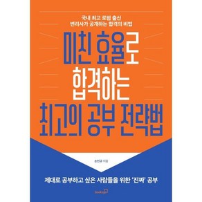 미친 효율로 합격하는의 공부 전략법:국내 로펌 출신 변리사가 공개하는 합격의 비법, 미친 효율로 합격하는 최고의 공부 전략법, 손민규(저), 북스고, 손민규 저