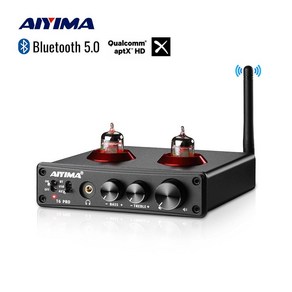 AIYIMA T6 PRO 튜브 프리앰프 헤드폰 앰프 DAC QCC3008 CM6642 튜브 앰프 블루투스 APTX-LL USB 24비트/192kHz, T6 Po 전원 공급 장치 없음