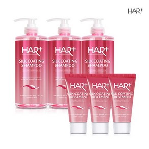 [CJ단독] 실크 코팅 샴푸 1000ml 3개+트리트먼트 50ml 3개, 단독구성, 1개