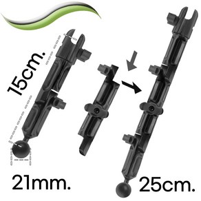 차량 네비게이션 핸드폰 스마트폰 거치대 볼지름 21mm 15cm 확장형 길이연장 관절 추가 10cm 단위 무한연장, 1GB