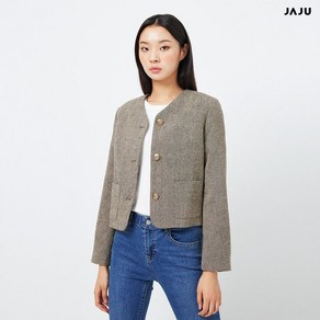 JAJU 여 브이넥 버튼 자켓 J103301022 395104