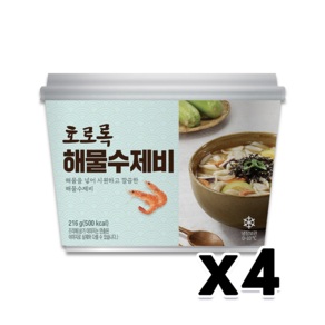 호로록 해물수제비 간편식 216g x 4개