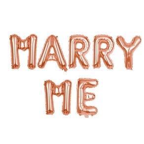 파티짱 MARRY ME 은박 풍선 세트 프로포즈, 로즈골드