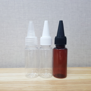 다올마켓 뾰족캡 PET 뾰족공병 20ml 30ml 잉크소분 액상공병, 20ml 투명뾰족캡+투명PET공병, 1개