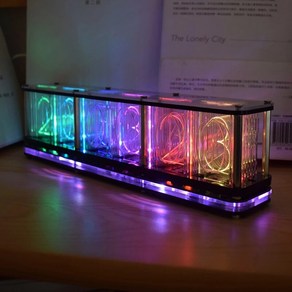 진공관시계 P82D 스펙트럼 모방 LED 음악 DIY RGB 튜브 키트 시계 글로우 시간, 3810, 1)C (Acylic boad)