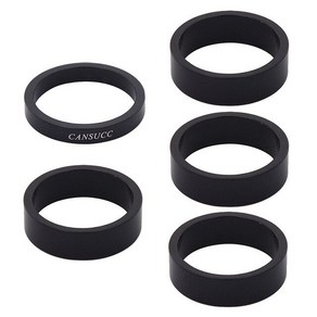 카본 스템 스페이서 5/10mm 알루미늄 MTB 자전거 프론트 포크 와셔 세트 헤드셋, [02] Black, 1개