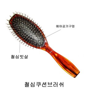 가발전용브러쉬 정전기방지용 쿠션브러쉬 철심브러쉬 브러쉬, 1개, 철심쿠션브러쉬