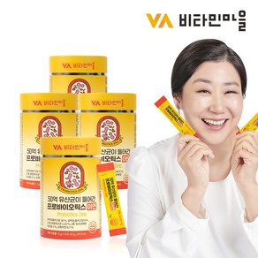 비타민마을 50억 유산균이 들어간 프로바이오틱스 아연 30포, 4개, 60g