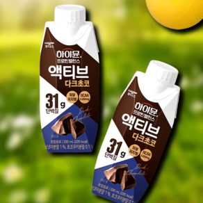 [구매PAY제공] 하이뮨 프로틴 밸런스 액티브 다크초코 330ml 12입 x 2박스 유통기한확인필수