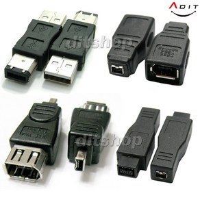 세운상가 ADIT 1394케이블 1394젠더 6P 4P 9P 소니디카 디카젠더 USB_6P USB_4P USB_1394 부품 데이터전송, AT0750, 1개