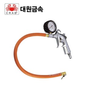 대원금속 1450266 타이어 압력게이지집게형 DW203A 0~220PSI (1EA), 1개