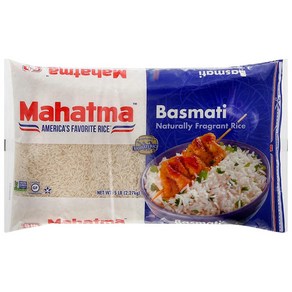 Mahatma Basmati Rice Long Gain 마하트마 바스마티 화이트 롱 라이스 백미 2.27kg, 1개