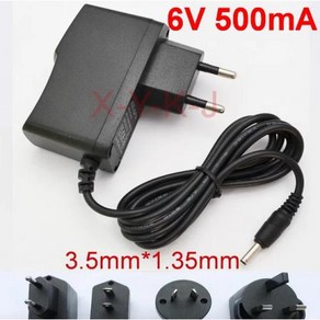 스위칭 전원 어댑터 공급 장치 EU US UK AU 플러그 DC 3.5mm x 1.35mm 6V 200mA 300mA 400mA 500mA 600mA 700mA 800mA AC 1, 1개, 없음, 14) 6V 500mA - EU  plug