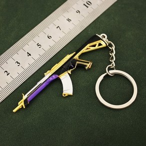 발로란트 카람빗 칼 Valoant Melee Reave Kaambit 게임 M4 사무라이 단검 금속 키링 펜던트 남성 선물, 7.G no stand 9cm, 1개