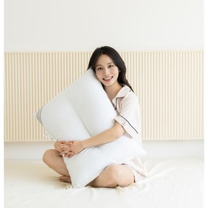 플랫화이트 프리미엄 방수 알러지케어 목 편한 경추베개, 낮은 경추베개, 2개, 화이트