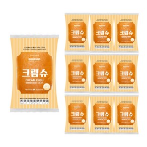 부성 크림슈 지하철 단체 천원빵 삼립 기린 롯데 슈크림빵, 10개, 70g