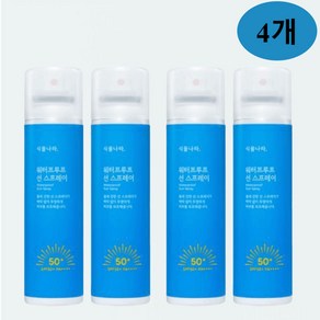 식물나라 산소수 워터프루프 선스프레이 100ml SPF50+ PA+++ 여름 강 바다 물놀이 자외선차단, 4개