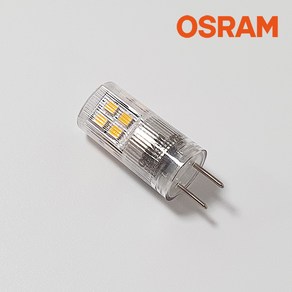 오스람 LED 핀 램프 12V 2.6W 기존 할로겐 28W 대체용 GY6.35