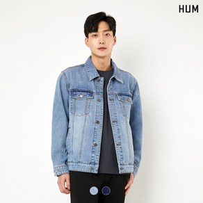 HUM 남 워싱 스탠다드 데님 트러커자켓 FHOSDJA131M