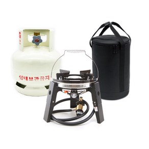 LPG 가스통 3kg + 나비아 원더풀 해바라기 버너 + 전용 수납가방 세트, 1개