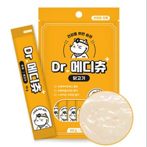 짜먹는 고양이 간식 장건강 배변활동 도움 닭고기 60g, 1개