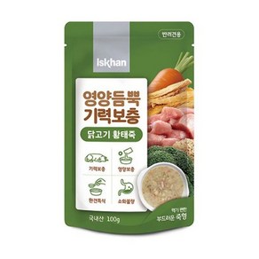 이즈칸 독 영양듬뿍 기력보충 파우치 100g 12개 강아지간식 죽 스튜, 03_닭고기황태죽