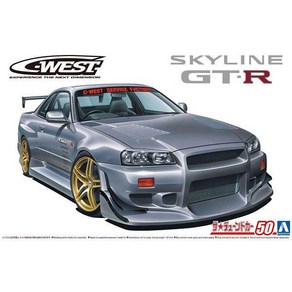 AOSHIMA 아오시마 더 튠드카 No.50 1/24 닛산 C-WEST BNR34 스카이라인 GT-R'02 [프라모델], 1개