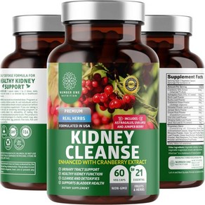 N1N Premium Kidney Cleanse [21 Potent Herbs] for Urinary Tract & Bladder Control Natural Kidney Supp