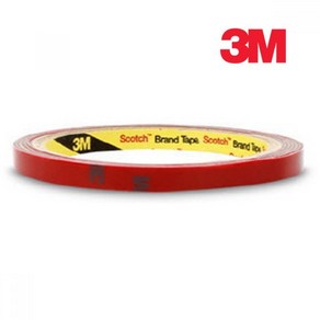 3M 자동차용 아크릴 양면 폼 테이프 회색 8mm x 1.5M, 1개