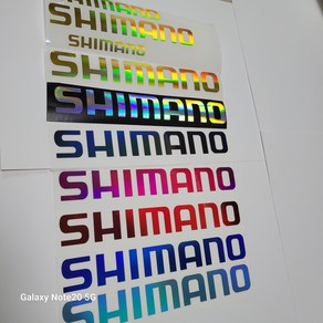 시마노 SHIMANO 스티커 메탈홀로그램 낚시 커팅 로고데칼 시트지낚시스티커 자동차 자전거 태글박스 꾸미기, 24cm, 빨강