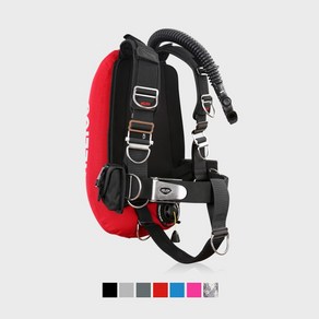 헬리오스 BCD 스텔라 21부력 BCD 시스템 부력조절 스킨스쿠버 백마운트, 하드코트 알루미늄, A1퀵풀하네스(QP웨빙버클_스테인레스), 다크그레이