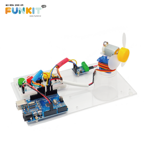 아두이노 선풍기 만들기 키트(버튼방식), 우노보드+100CM 우노케이블+다기능 실험거치대(L), 1개
