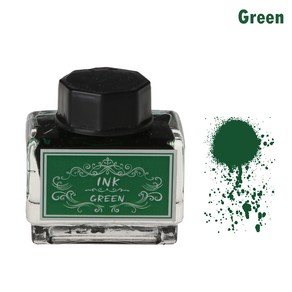 만년필 만년필용 무탄소 잉크 문구류 병 프린터 화학 15ml, [06] geen