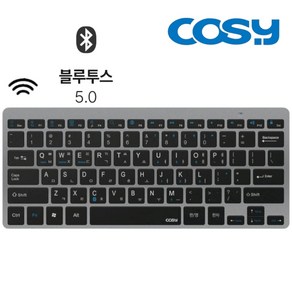 코시 블루투스 멀티페어링 무선 텐키리스 키보드, GRAY, KB2250BT
