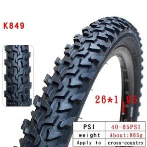 산악 MTB 자전거 타이어 블랙 레드 라인 두꺼운 크로스 컨트리 K849 24 인치 26 BMX 24*1.95 26x95/2.