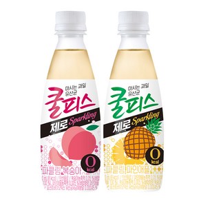 [동원] 쿨피스 톡 제로 2종모음 340ml (파인애플6 복숭아6), 12개