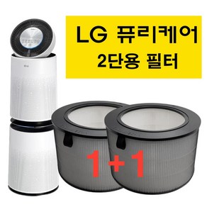 LG공기청정기 [1+1] LG 공기청정기 필터(2단형) 국내제작 AS303DWFA (MIT 미검출 제품), 2개