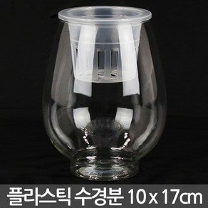 플라스틱 수경 화분 10x10cm - 수경재배 수경화분 실내화분 인테리어화분 투명화분 플라스틱화분 식물 유리화분