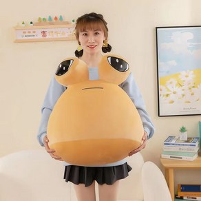 포우 대형 인형 쿠션 외계인 슬픈눈 달팽이 pou, 브라운, 1개, 55cm