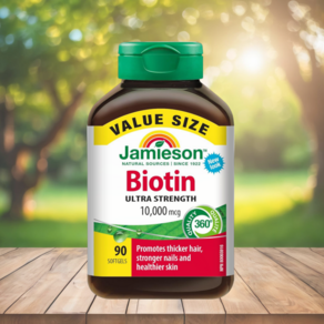 Jamieson 자미에슨 비오틴 바이오틴 Biotin 울트라스트렝스 10 000mcg 90캡슐, 1개, 90정