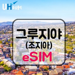 eSIM 조지아 이심 그루지야 e심 8일 6GB 데이터 무제한 핫스팟 트빌리시 조지아유심 아시아통합유심, 8일 6GB 소진후 저속무제한(128Kbps), 1개