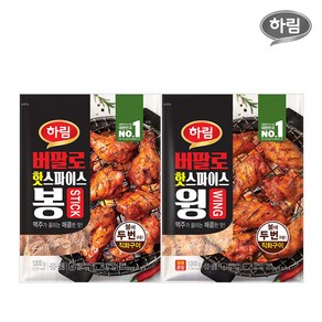 하림 버팔로핫스파이스봉 1kg 1봉+버팔로핫스파이윙 1kg 1봉, 1세트