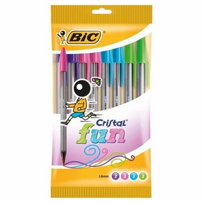 BIC 크리스털 훤 볼펜 와이드 포인트 (1.6 mm) - 퍼플 20개 박스, 모음