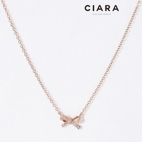 CIARA 14K Chiei 샤이닝라인 리본 목걸이(GoldPlated)