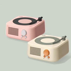 휴라이즈 휴대용 턴테이블 블루투스 스피커 HR-RT100, 샌드베이지