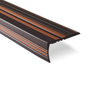 PVC 슈퍼디럭스1형 폭 60mm / 1.2M / 1.8M 색상 5가지 모서리보호 실내계단논슬립 장판마감재, 1개, 밤색