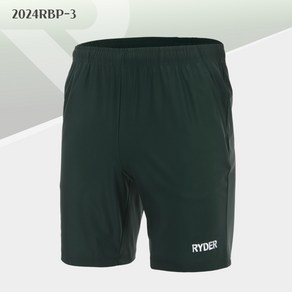 라이더 RYDER 2024RBP-3 카키 4부 남성 여성 기획반바지 게임웨어 배드민턴복 탁구 스쿼시 스포츠반바지