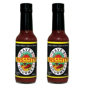 데이브스 고메 오리지널 인세니티 핫 소스 5oz(142g) 2팩 Dave's Goumet Insanity Hot Sauce, 1세트