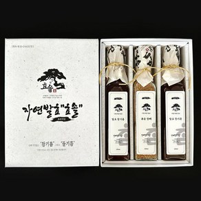 효솔 유산균 발효 참기름 선물세트 1 [중국산] (참기름1 들기름1 볶음깨1), 1개