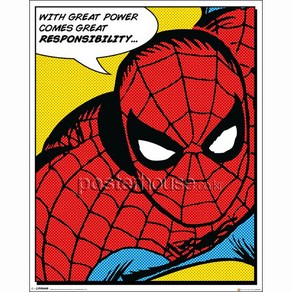 Mini Poster 40x50Cm 인테리어 포스터 - 스파이더 맨 Spider Man: Quote [Mini]